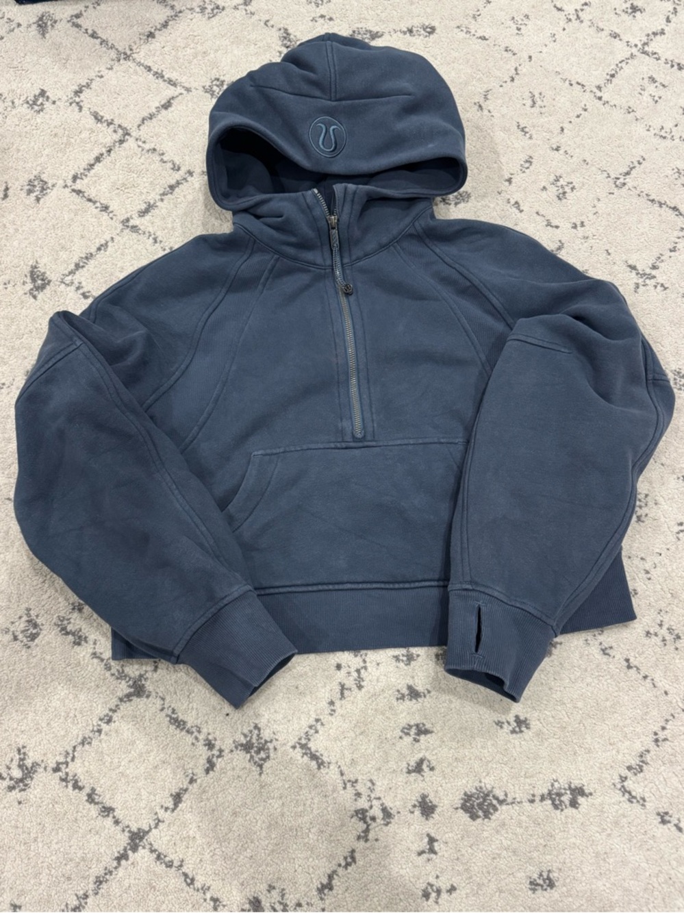 Lululemon Scuba Half Zip Hoodie Cropped Hooded Sweatshirt